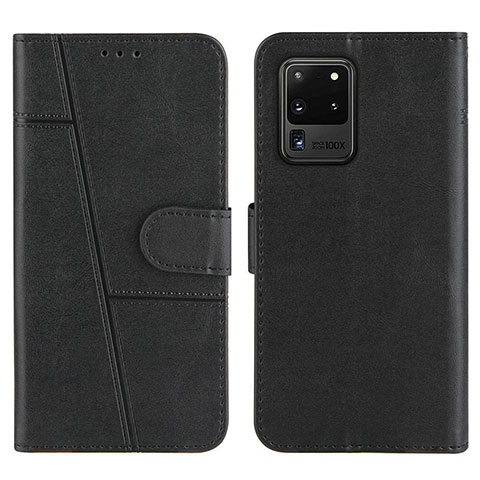 Funda de Cuero Cartera con Soporte Carcasa Y01X para Samsung Galaxy S20 Ultra 5G Negro