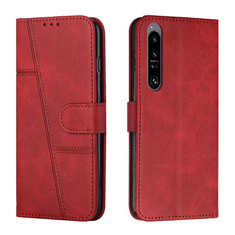 Funda de Cuero Cartera con Soporte Carcasa Y01X para Sony Xperia 1 IV SO-51C Rojo