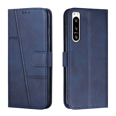 Funda de Cuero Cartera con Soporte Carcasa Y01X para Sony Xperia 5 IV Azul