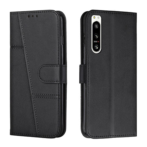 Funda de Cuero Cartera con Soporte Carcasa Y01X para Sony Xperia 5 IV Negro