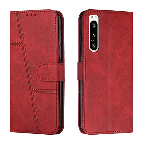 Funda de Cuero Cartera con Soporte Carcasa Y01X para Sony Xperia 5 IV Rojo