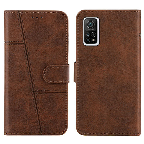 Funda de Cuero Cartera con Soporte Carcasa Y01X para Xiaomi Mi 10T 5G Marron