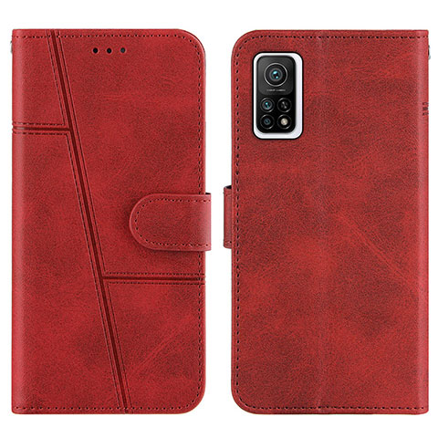 Funda de Cuero Cartera con Soporte Carcasa Y01X para Xiaomi Mi 10T Pro 5G Rojo