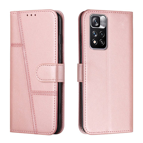 Funda de Cuero Cartera con Soporte Carcasa Y01X para Xiaomi Mi 11i 5G (2022) Oro Rosa