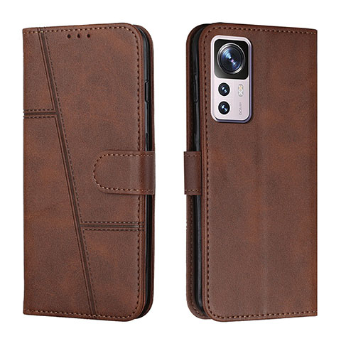 Funda de Cuero Cartera con Soporte Carcasa Y01X para Xiaomi Mi 12T 5G Marron