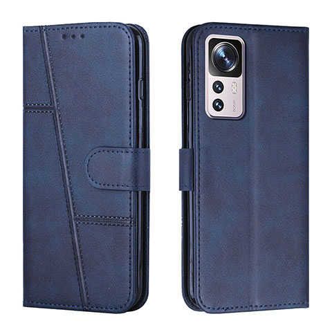 Funda de Cuero Cartera con Soporte Carcasa Y01X para Xiaomi Mi 12T Pro 5G Azul