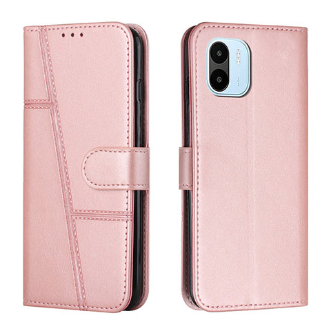 Funda de Cuero Cartera con Soporte Carcasa Y01X para Xiaomi Poco C51 Oro Rosa