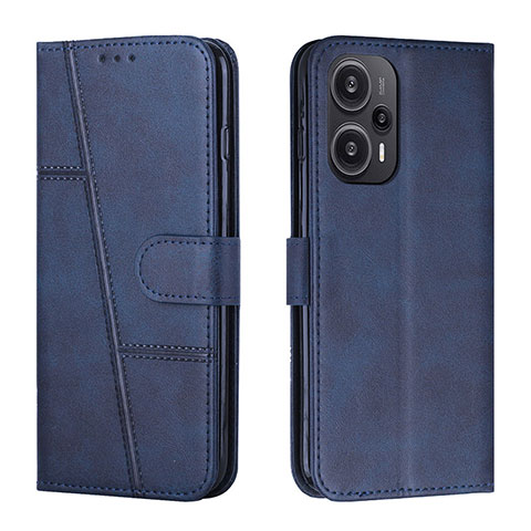 Funda de Cuero Cartera con Soporte Carcasa Y01X para Xiaomi Poco F5 5G Azul