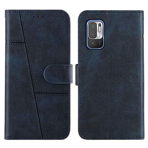 Funda de Cuero Cartera con Soporte Carcasa Y01X para Xiaomi POCO M3 Pro 5G Azul