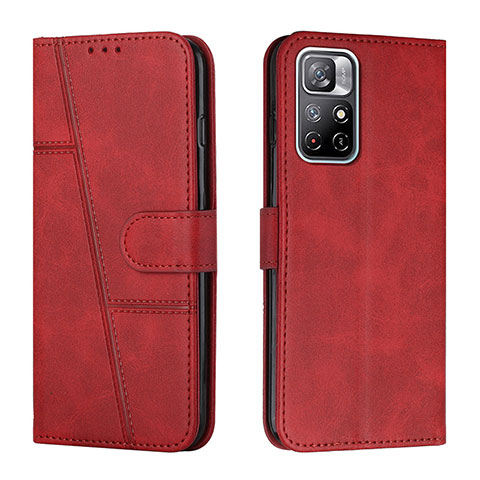 Funda de Cuero Cartera con Soporte Carcasa Y01X para Xiaomi Poco M4 Pro 5G Rojo