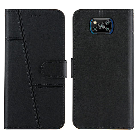 Funda de Cuero Cartera con Soporte Carcasa Y01X para Xiaomi Poco X3 Pro Negro