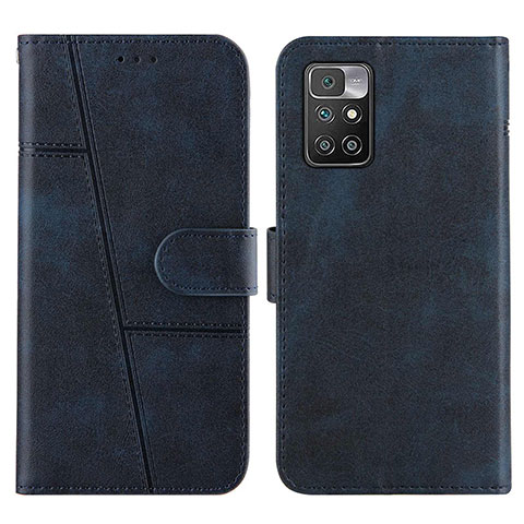 Funda de Cuero Cartera con Soporte Carcasa Y01X para Xiaomi Redmi 10 (2022) Azul