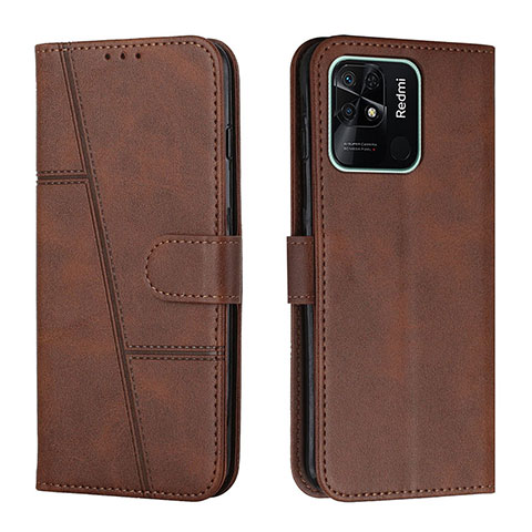 Funda de Cuero Cartera con Soporte Carcasa Y01X para Xiaomi Redmi 10 Power Marron