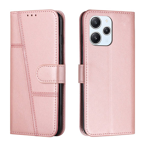 Funda de Cuero Cartera con Soporte Carcasa Y01X para Xiaomi Redmi 12 4G Oro Rosa