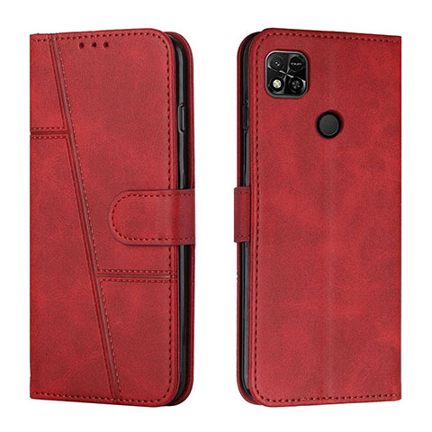 Funda de Cuero Cartera con Soporte Carcasa Y01X para Xiaomi Redmi 9 Activ Rojo