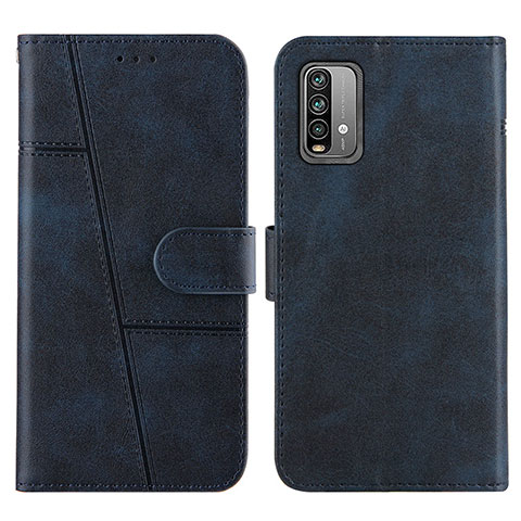 Funda de Cuero Cartera con Soporte Carcasa Y01X para Xiaomi Redmi 9 Power Azul