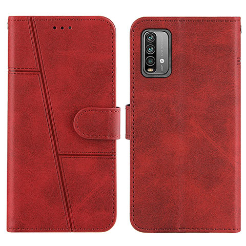 Funda de Cuero Cartera con Soporte Carcasa Y01X para Xiaomi Redmi 9 Power Rojo