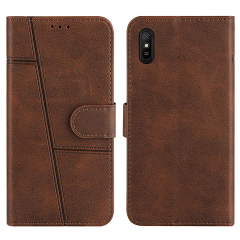 Funda de Cuero Cartera con Soporte Carcasa Y01X para Xiaomi Redmi 9A Marron