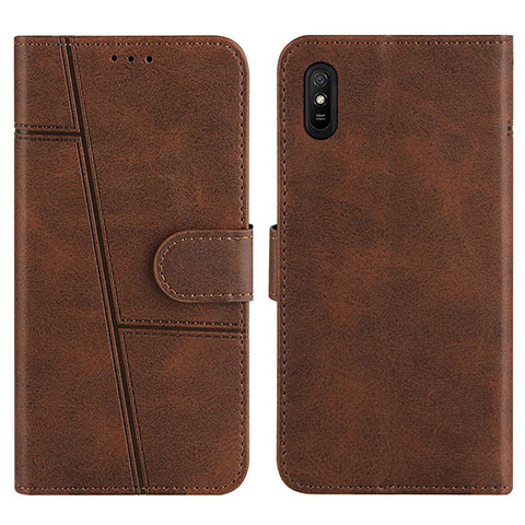 Funda de Cuero Cartera con Soporte Carcasa Y01X para Xiaomi Redmi 9i Marron