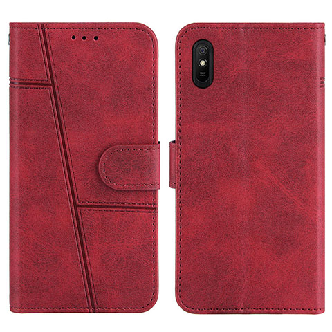 Funda de Cuero Cartera con Soporte Carcasa Y01X para Xiaomi Redmi 9i Rojo