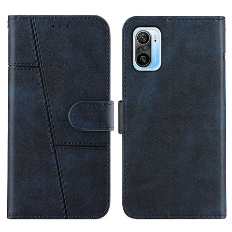 Funda de Cuero Cartera con Soporte Carcasa Y01X para Xiaomi Redmi K40 5G Azul