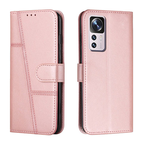 Funda de Cuero Cartera con Soporte Carcasa Y01X para Xiaomi Redmi K50 Ultra 5G Oro Rosa