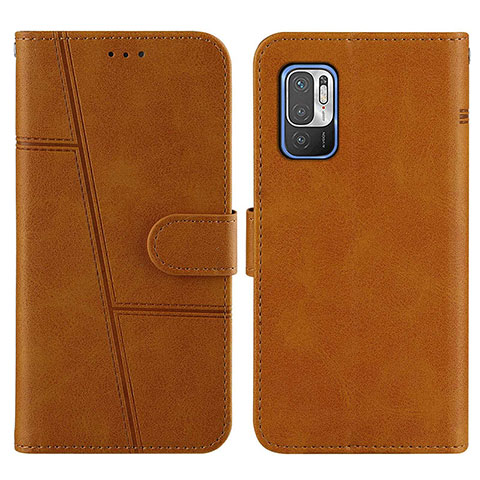 Funda de Cuero Cartera con Soporte Carcasa Y01X para Xiaomi Redmi Note 10 5G Marron Claro