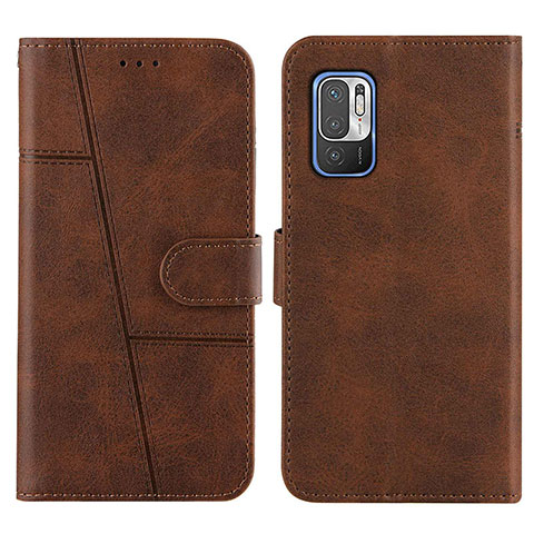 Funda de Cuero Cartera con Soporte Carcasa Y01X para Xiaomi Redmi Note 10T 5G Marron