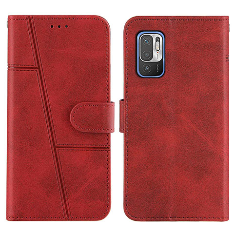 Funda de Cuero Cartera con Soporte Carcasa Y01X para Xiaomi Redmi Note 10T 5G Rojo