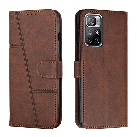 Funda de Cuero Cartera con Soporte Carcasa Y01X para Xiaomi Redmi Note 11 5G Marron