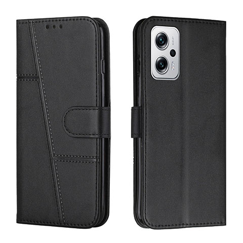 Funda de Cuero Cartera con Soporte Carcasa Y01X para Xiaomi Redmi Note 11T Pro+ Plus 5G Negro