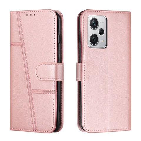 Funda de Cuero Cartera con Soporte Carcasa Y01X para Xiaomi Redmi Note 12 Pro 5G Oro Rosa