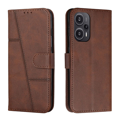 Funda de Cuero Cartera con Soporte Carcasa Y01X para Xiaomi Redmi Note 12 Turbo 5G Marron