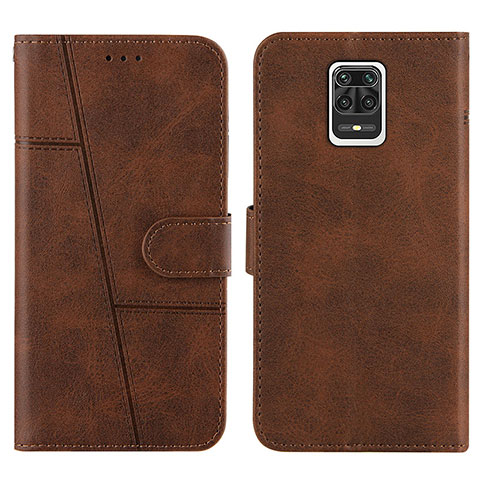 Funda de Cuero Cartera con Soporte Carcasa Y01X para Xiaomi Redmi Note 9S Marron