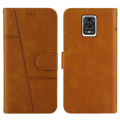 Funda de Cuero Cartera con Soporte Carcasa Y01X para Xiaomi Redmi Note 9S Marron Claro