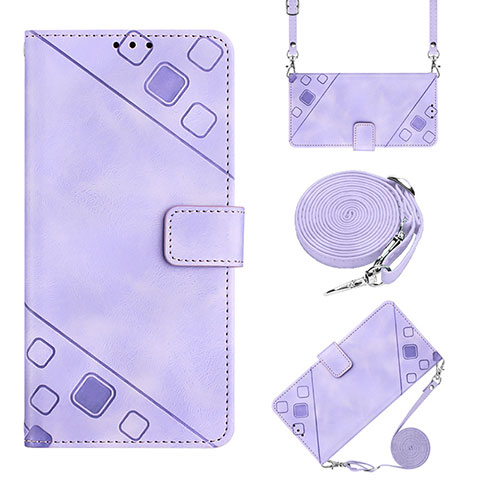 Funda de Cuero Cartera con Soporte Carcasa Y02B para Huawei Y9 Prime (2019) Morado