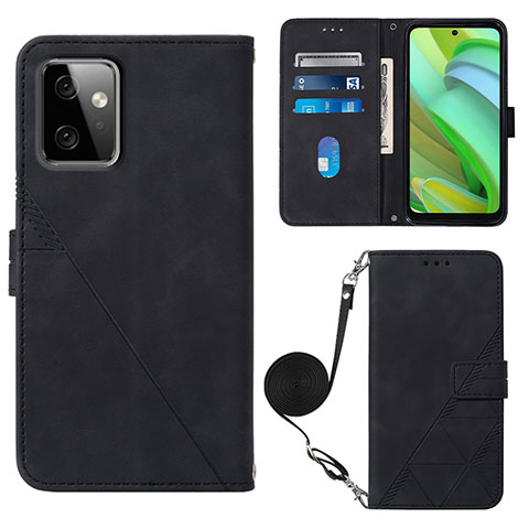 Funda de Cuero Cartera con Soporte Carcasa Y02B para Motorola Moto G Power 5G (2023) Negro