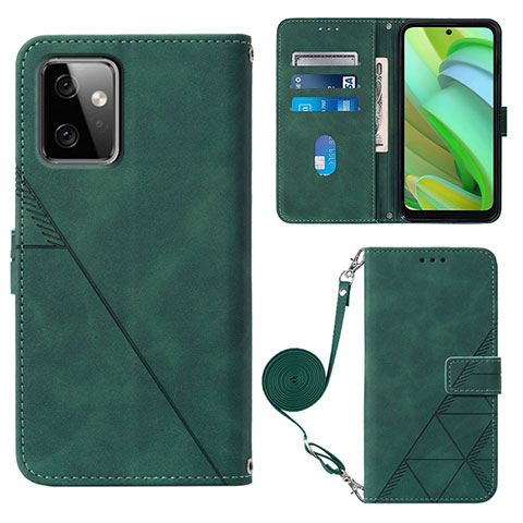 Funda de Cuero Cartera con Soporte Carcasa Y02B para Motorola Moto G Power 5G (2023) Verde