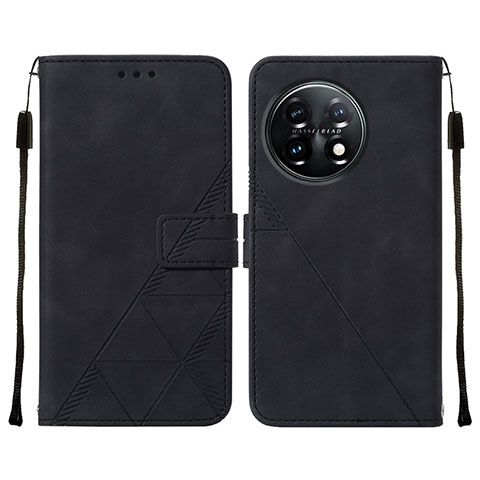 Funda de Cuero Cartera con Soporte Carcasa Y02B para OnePlus 11 5G Negro