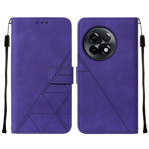 Funda de Cuero Cartera con Soporte Carcasa Y02B para OnePlus 11R 5G Morado