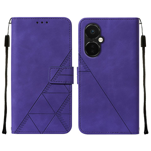 Funda de Cuero Cartera con Soporte Carcasa Y02B para Oppo K11x 5G Morado