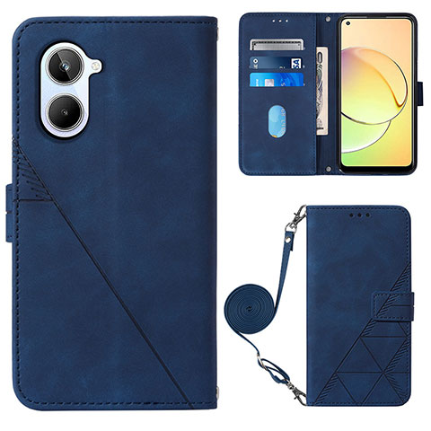 Funda de Cuero Cartera con Soporte Carcasa Y02B para Realme 10 4G Azul