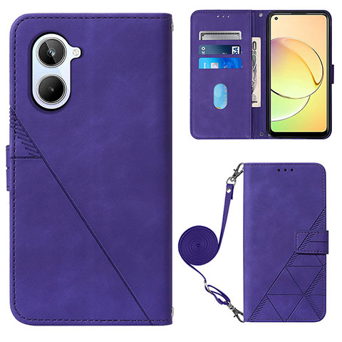 Funda de Cuero Cartera con Soporte Carcasa Y02B para Realme 10 4G Morado