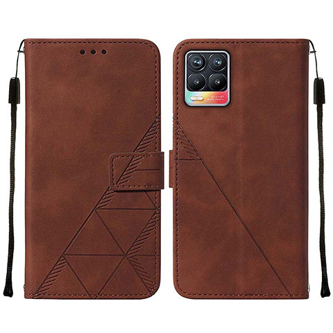 Funda de Cuero Cartera con Soporte Carcasa Y02B para Realme 8 Pro Marron