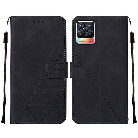 Funda de Cuero Cartera con Soporte Carcasa Y02B para Realme 8 Pro Negro