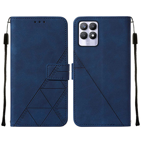 Funda de Cuero Cartera con Soporte Carcasa Y02B para Realme 8i Azul