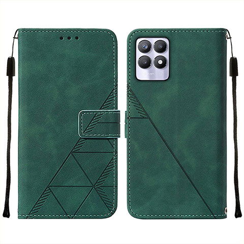 Funda de Cuero Cartera con Soporte Carcasa Y02B para Realme 8i Verde