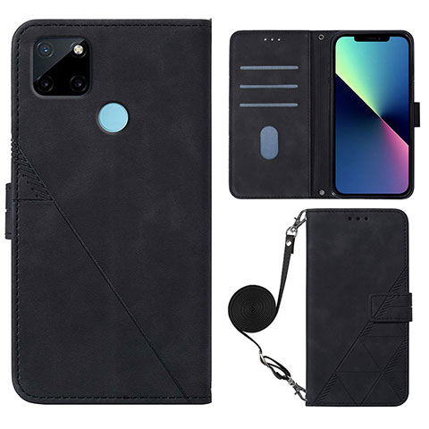 Funda de Cuero Cartera con Soporte Carcasa Y02B para Realme C21Y Negro