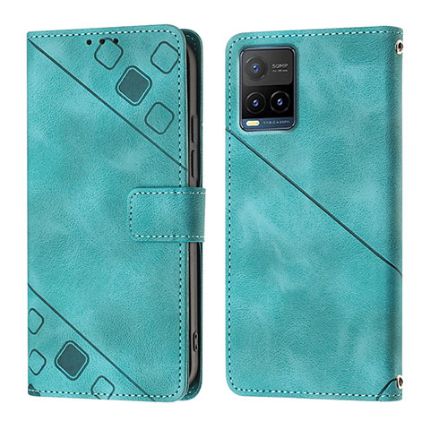 Funda de Cuero Cartera con Soporte Carcasa Y02B para Vivo Y33T Verde