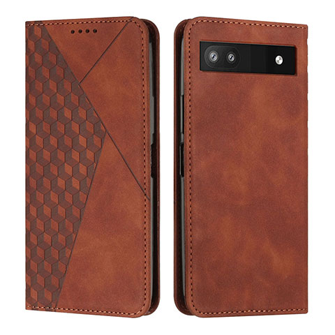 Funda de Cuero Cartera con Soporte Carcasa Y02X para Google Pixel 6a 5G Marron